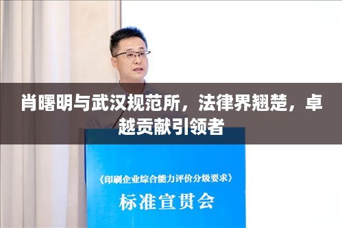 肖曙明与武汉规范所，法律界翘楚，卓越贡献引领者