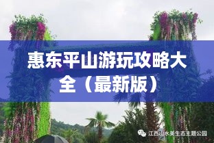 惠东平山游玩攻略大全（最新版）
